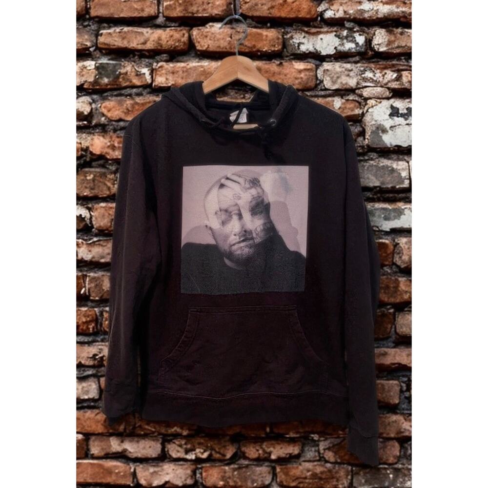 Delta Black Hoodie with Square Monochrome Photo Graphic